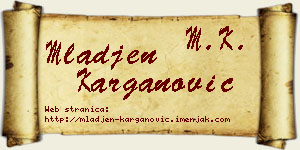 Mlađen Karganović vizit kartica